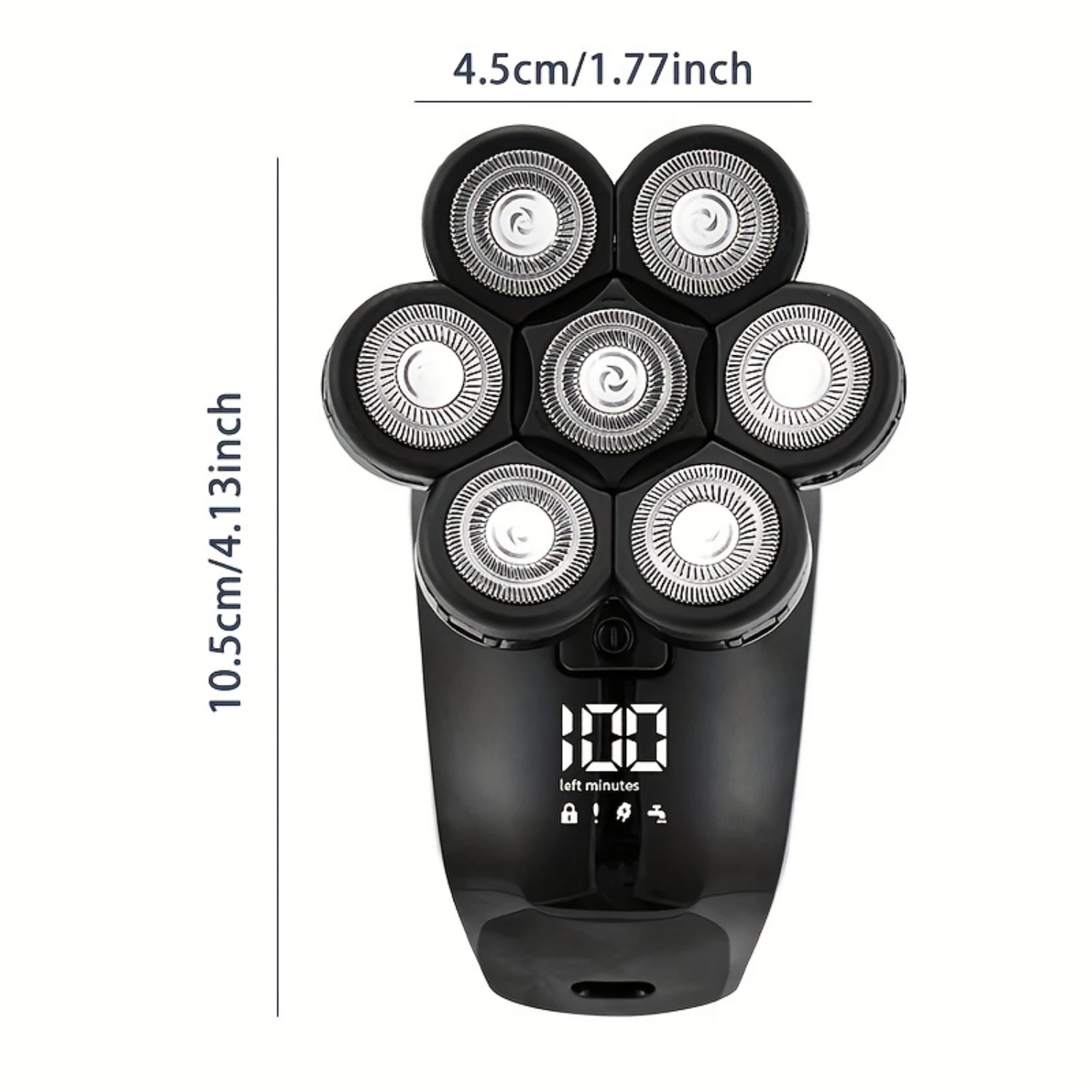 5-In-1 Men's Rechargeable Shaver Trimmer Clipper - Rotary Bald Head Portable Face Beard Hair