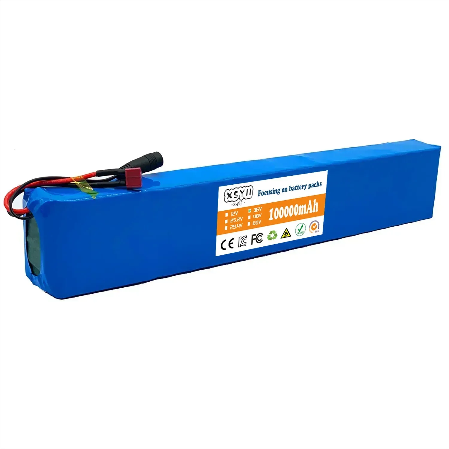 Imagem -05 - Bloco da Bateria de Lítio para o Trotinette Elétrico 18650 36v 100ah 10s4p 36v 100000mah