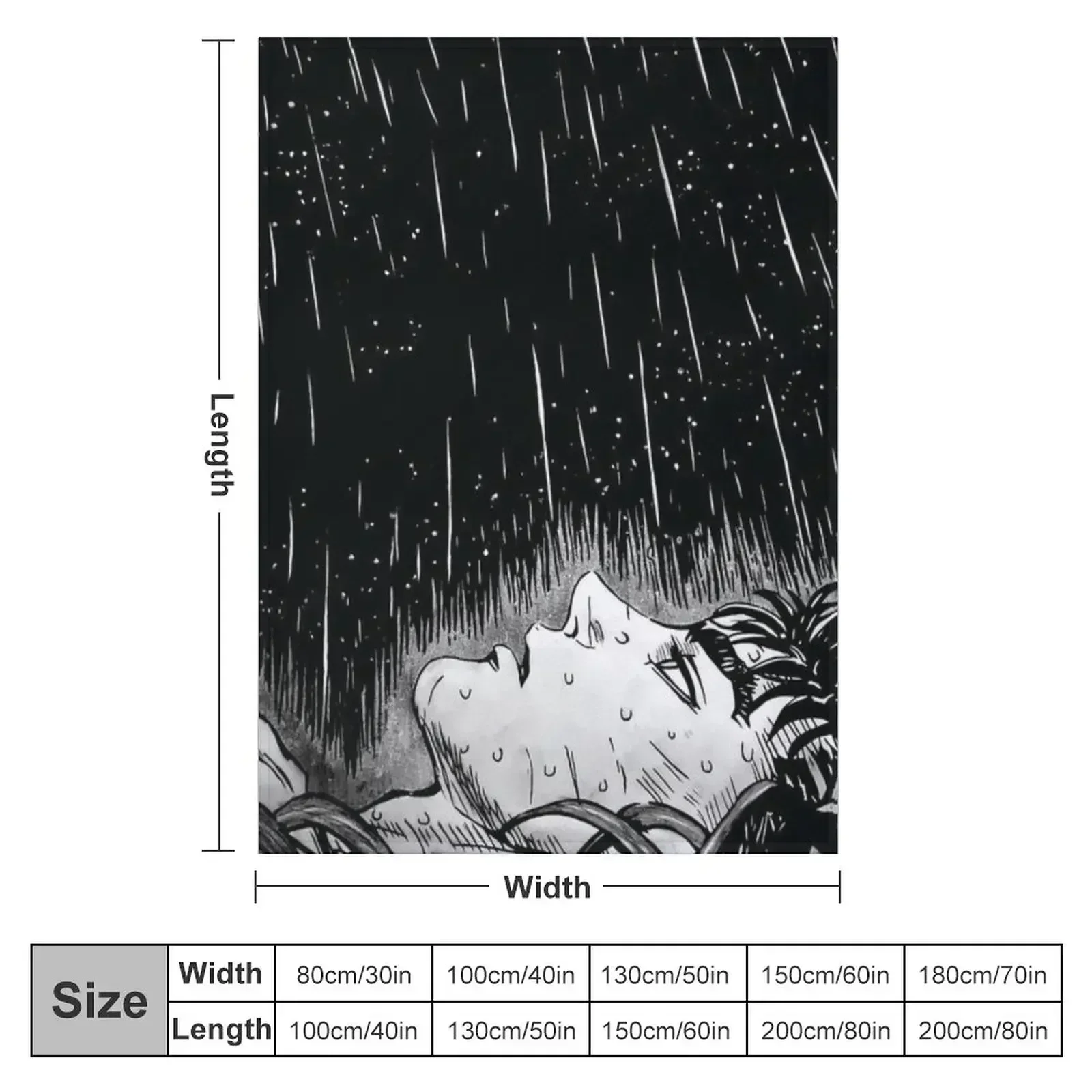 the black swordsman Throw Blanket couch cozy soft plush fuzzy picnic outdoor blanket