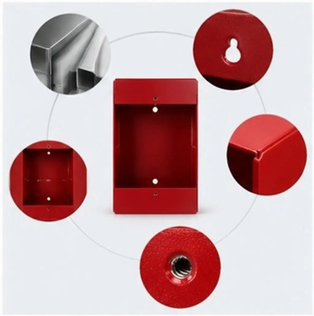 Heavy Duty Metal Fire Call Point Bottom Case Emergency Alarm Button Box Manual Call Point Protection Housing Fire Door Release