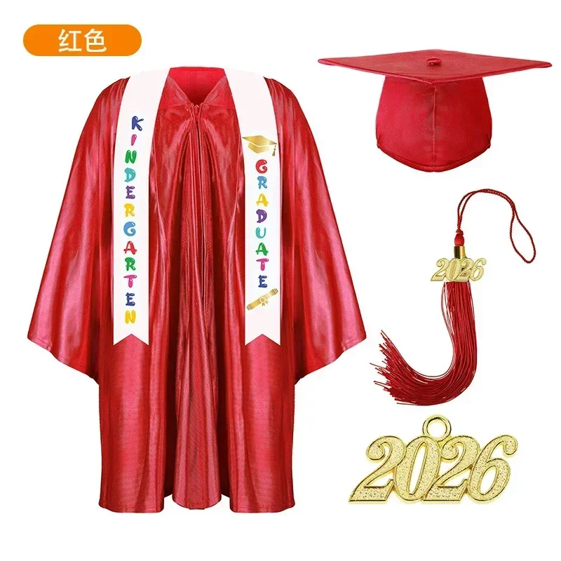 Kindergarten Graduation Cap and Gown Kids with Stole and Certificate for 2026 Preschool Graduation Tassel Set for Preschool Kids