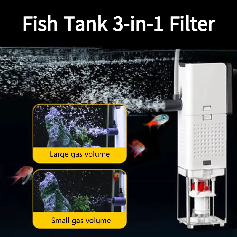 

220V Fish Tank Filter Circulation System 15/25/28W Silent Fish Tank Water Circulation Pump 3-In-1 Aquariums Fish Tank Filters
