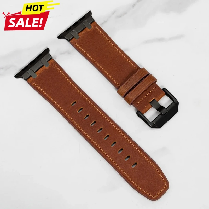 Business-Lederarmband für Apple Watch Ultra 3/2 49mm 46mm 45mm 44mm Herren-Armbänder für iWatch Series 11 10 9 8 7 6 5 4 SE 3 Band