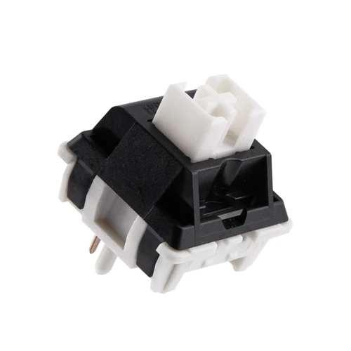 100 piezas EPOMAKER Zebra 40gf interruptores de teclado mecánico lineal prelubricados de 5 pines con vástago POM Compatible con teclas MX