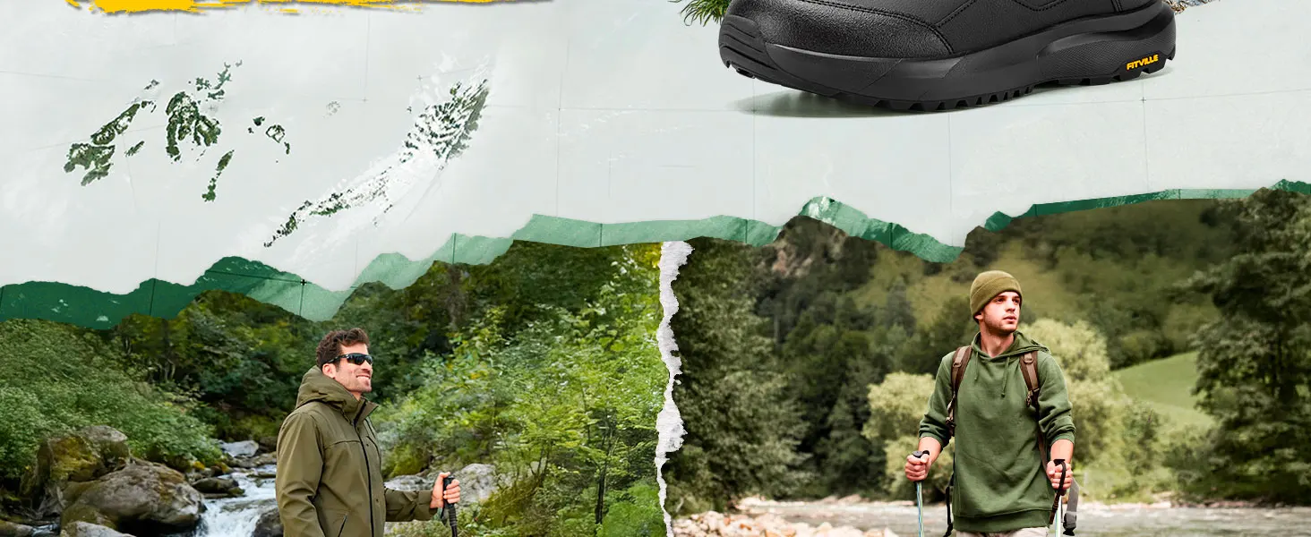 FitVille Outdoor-Wanderschuhe, extra breite taktische Kampf-Militärstiefel, hohe Trekkingschuhe für Herren, wasserabweisend, rutschfest – Detail 15
