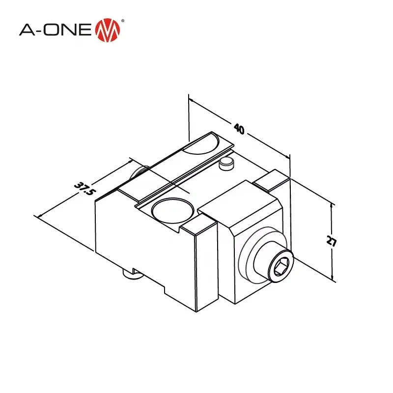 A-ONE Steel Dovetail Slot Holder U16 to Clamp Workpieces 3A-110064