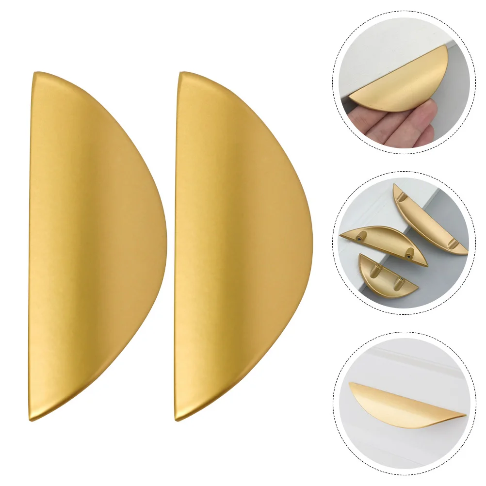 

2Pcs Modern Pull Handles Metal Smooth Surface Cabinet Door Handles Drawer Hardware for Kitchen Wardrobe Furniture