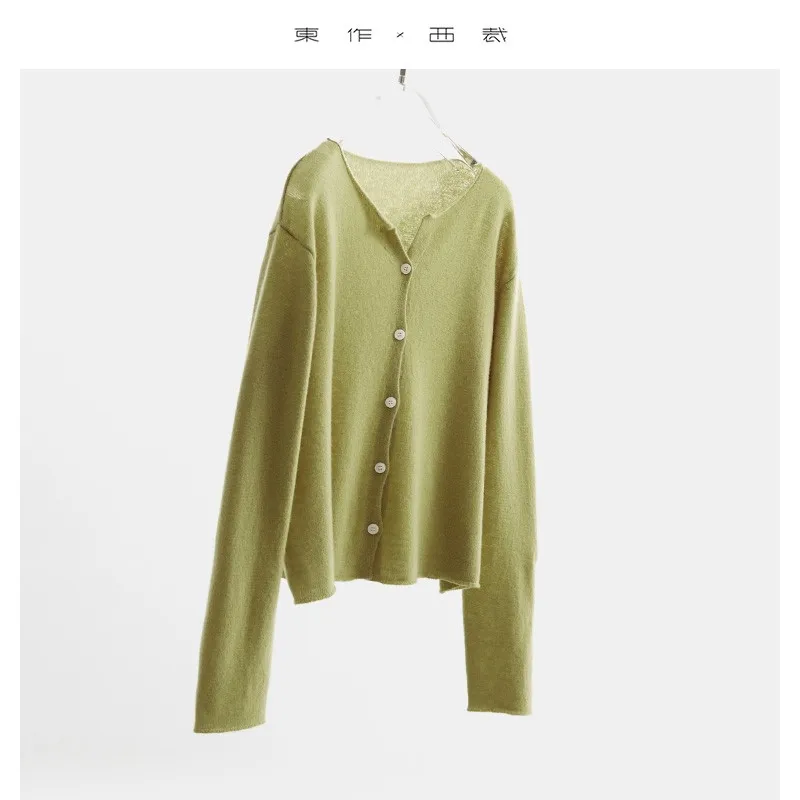 

Soft and Non-Irritating! Baby-Friendly 100% Wool Cardigan, Thin, Soft and Fine-Knit Sweater