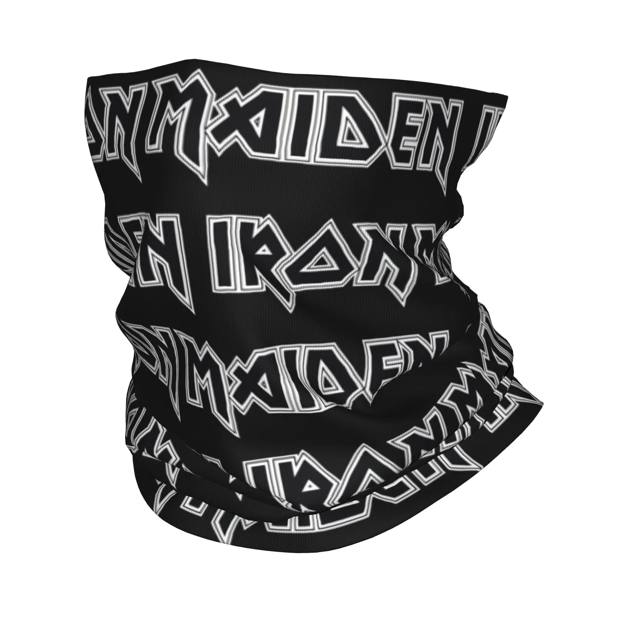 Custom Heavy Metal Maidens Rock Irons Logo Bandana Neck Gaiter Windproof Face Scarf Cover Women Men  Headwear Tube Balaclava