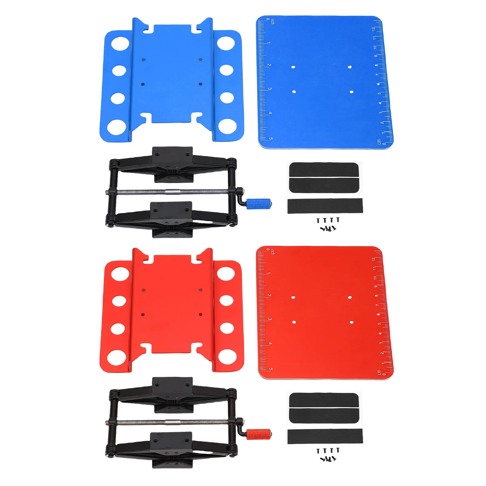 Supporto per riparazione auto RC Tappetino antiscivolo Supporto per auto RC manuale stabile Scala in lega da 2,36 pollici a 5,51 pollici per auto RC 1/12
