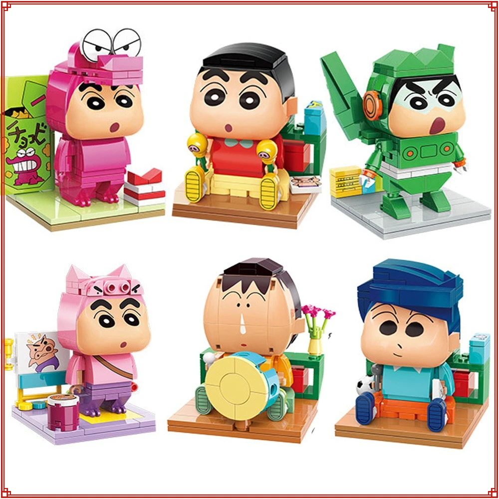 

Keeppley Cartoon Anime Crayon Shin-Chan Assembly Building Blocks Children's Puzzle Toys Ornament Model Decoration Birthday Gifts