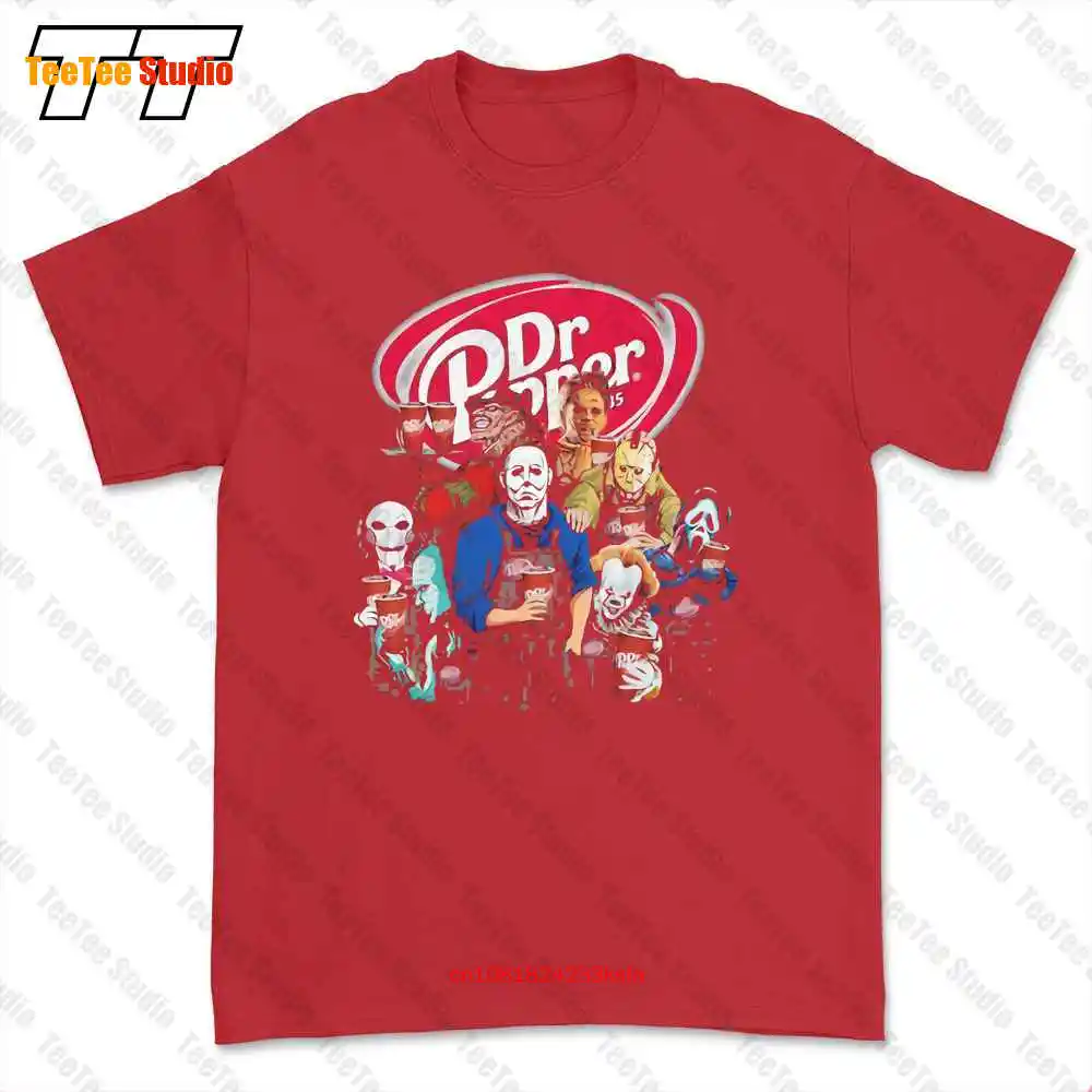 Halloween Horror Characters Dr Pepper Logo T-shirt Tee PTNH