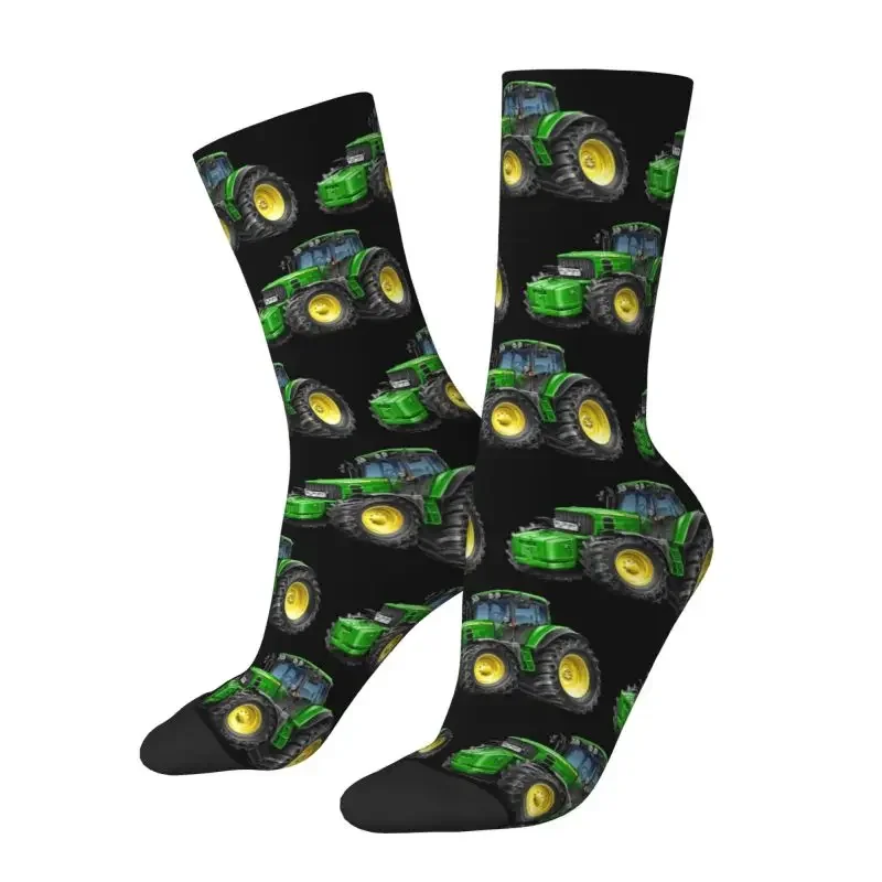 Y2K tractor dress men women warm fashion novelty crew socks