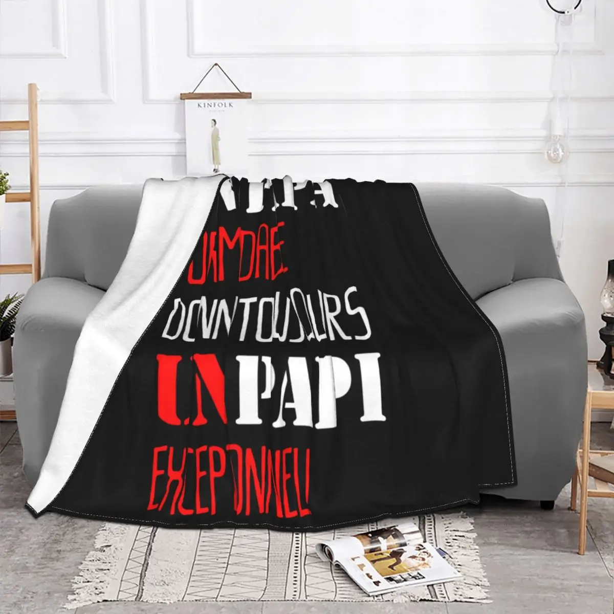 Personnalise Un Papa Formidable Donne Toujour Un Papi Exceptionnel T161 Hipster Game Teenage On Sale Throw Blanket