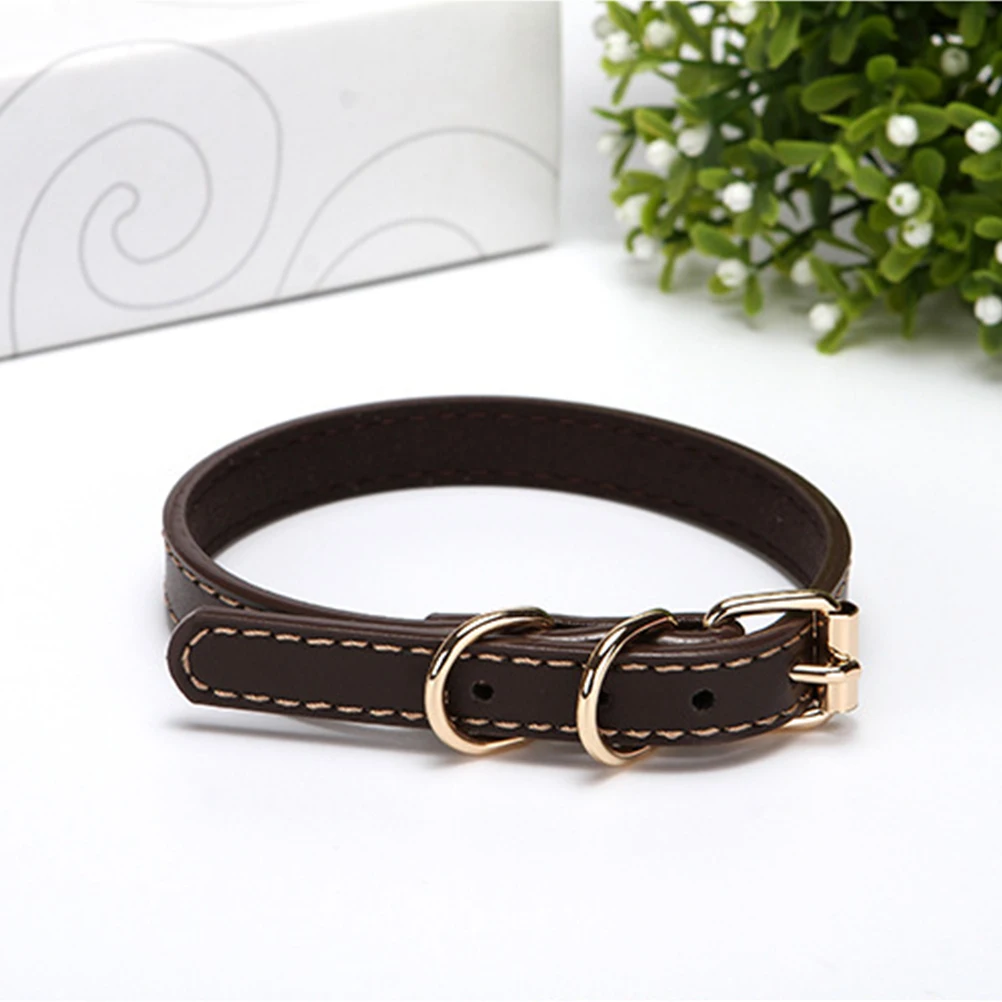 

Adjustable Collar Buckle Simple Creative Design for Large Medium Pet Dog Coffee Durable Dog Collar