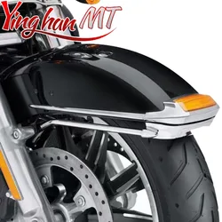 For refit Harley Touring Electra Glide 2014-2024 Motorcycle Chrome Air Wing Front Fender Rail Fit