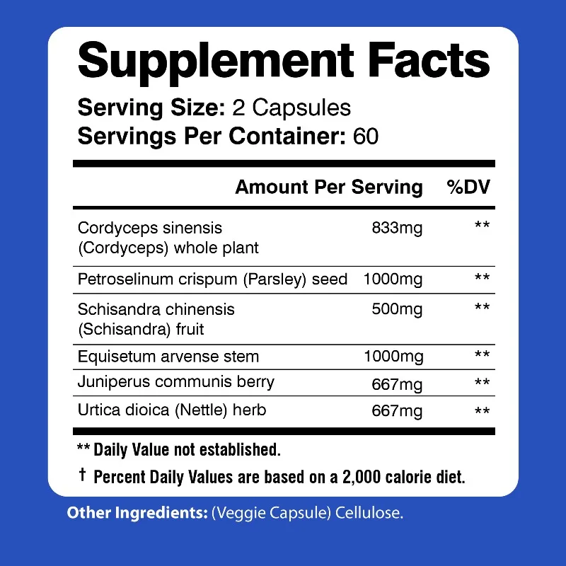 Kidney Tonic Capsules - Helps Maintain Kidney and Urinary System Health, Control Bladder Function, and Improve Urine Flow