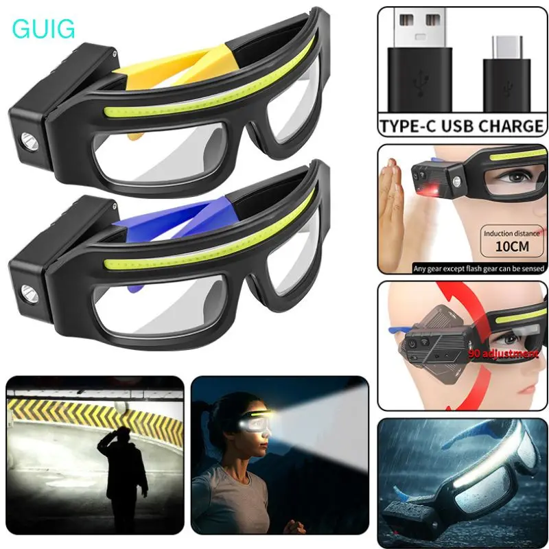 充電式-cob-led-メガネヘッドランプハンズフリー眼鏡ランプポータブルライト釣りサイクリングメンテナンス屋外キャンプ用