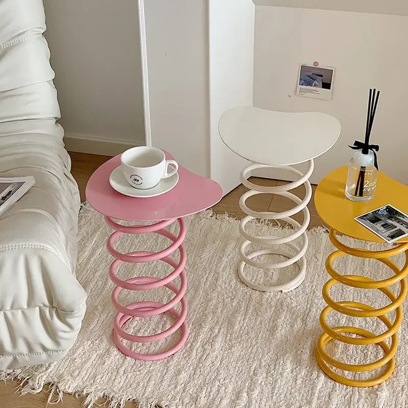 Customizable Macaron Sofa Table Coffee Table Spring Living Room Tea Table Ancient Simple Personality Change Shoe Stool