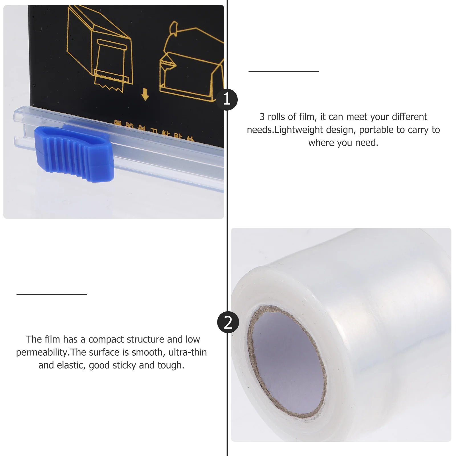 3-rollen wegwerp lipfolie transparante plastic folie wenkbrauw beschermende rekbare make-up film verzorgingsaccessoires plastic folie