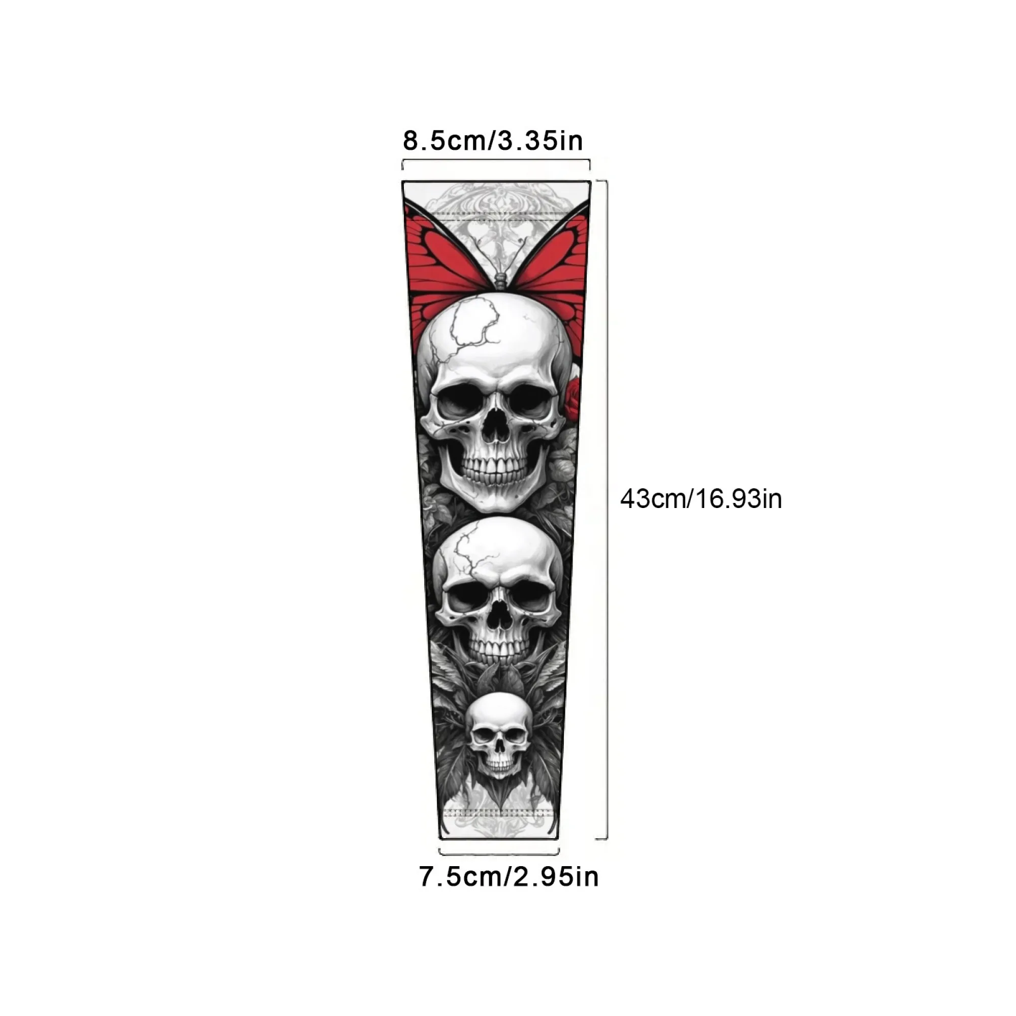 Mangas de hielo para hombre con diseño de calavera gótica, arte rosa, mangas de brazo Retro para mujer, protección solar, refrigeración, mangas deportivas para exteriores, suaves y transpirables