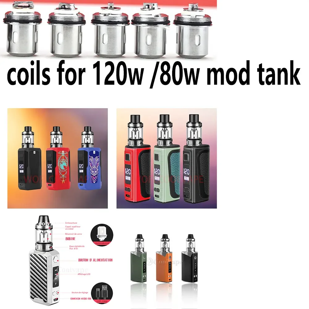 

5 шт./10 шт./15 шт./20 шт. сменные катушки для 80 Вт/120 Вт Box Mod комплект электронной сигареты vape 0,3 Ом Vape Core головка катушки