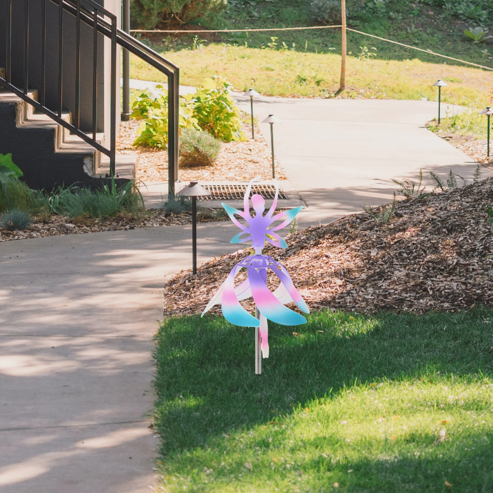 

Вращающиеся колокольчики, домашний колокольчик, уличный садовый кулон, материал премиум-класса, прочный, милый, в форме феи, красивое дополнение