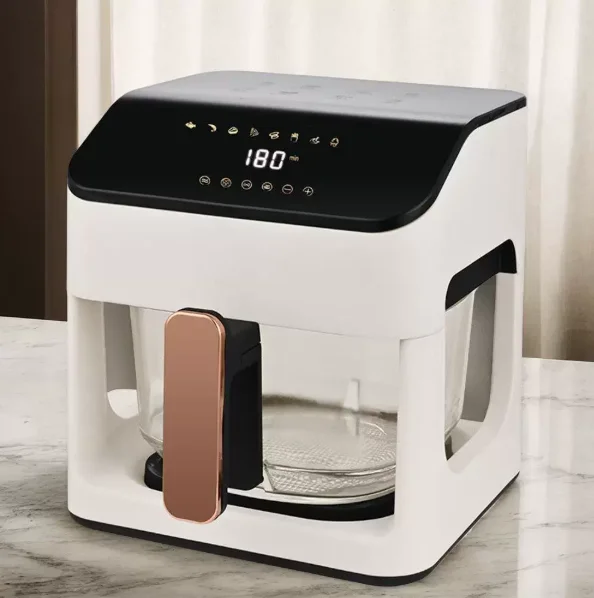 8.5L Air Fryer, Smart Temperature Control Oven, 110V / 220V Household Transparent All-glass Pot, Fully Automatic Electric Fryer