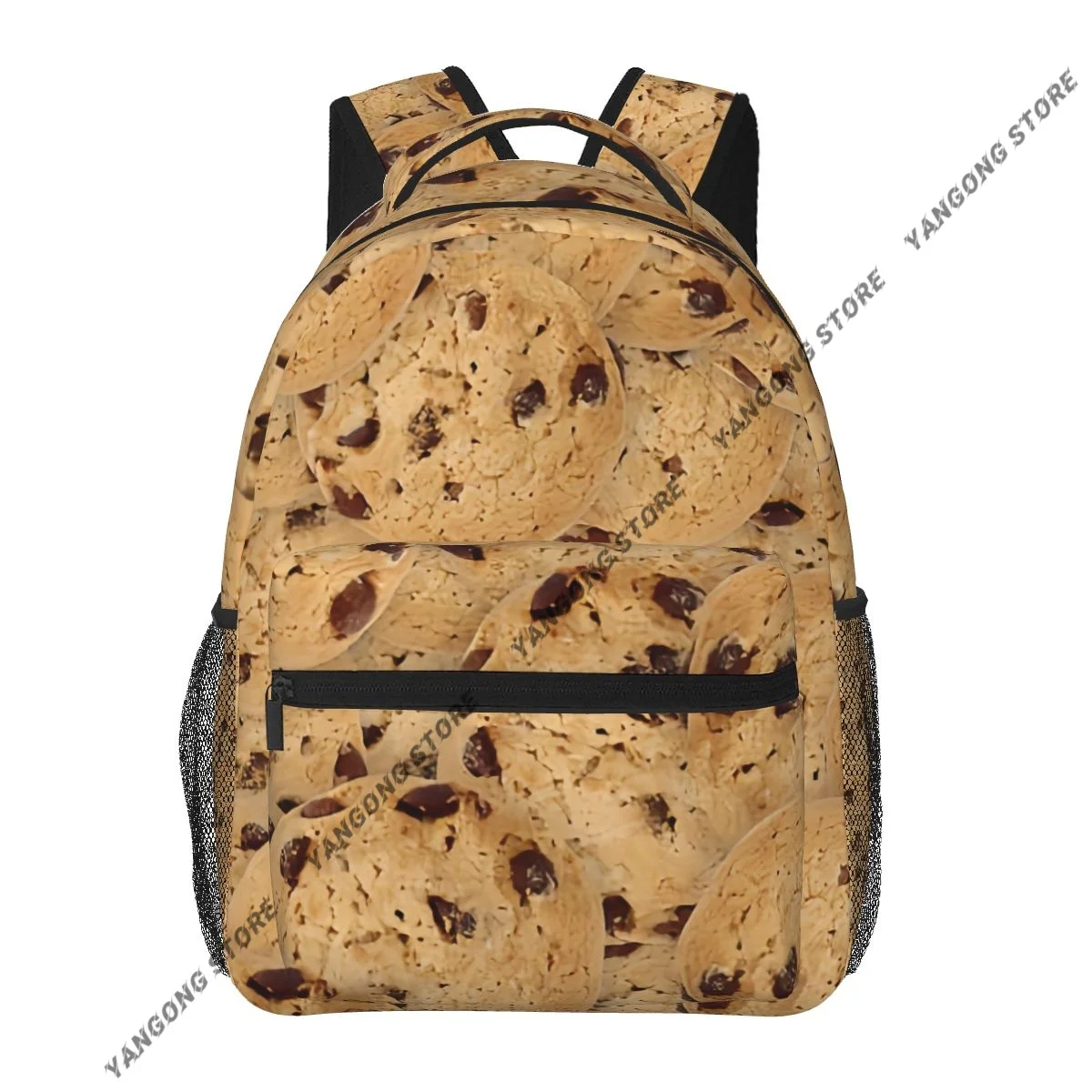 Backpack Casual Travel Bag Chocolate Chip Cookies Texture School Bag Fashion Shoulder Bag For Teenage Girl Bagpack