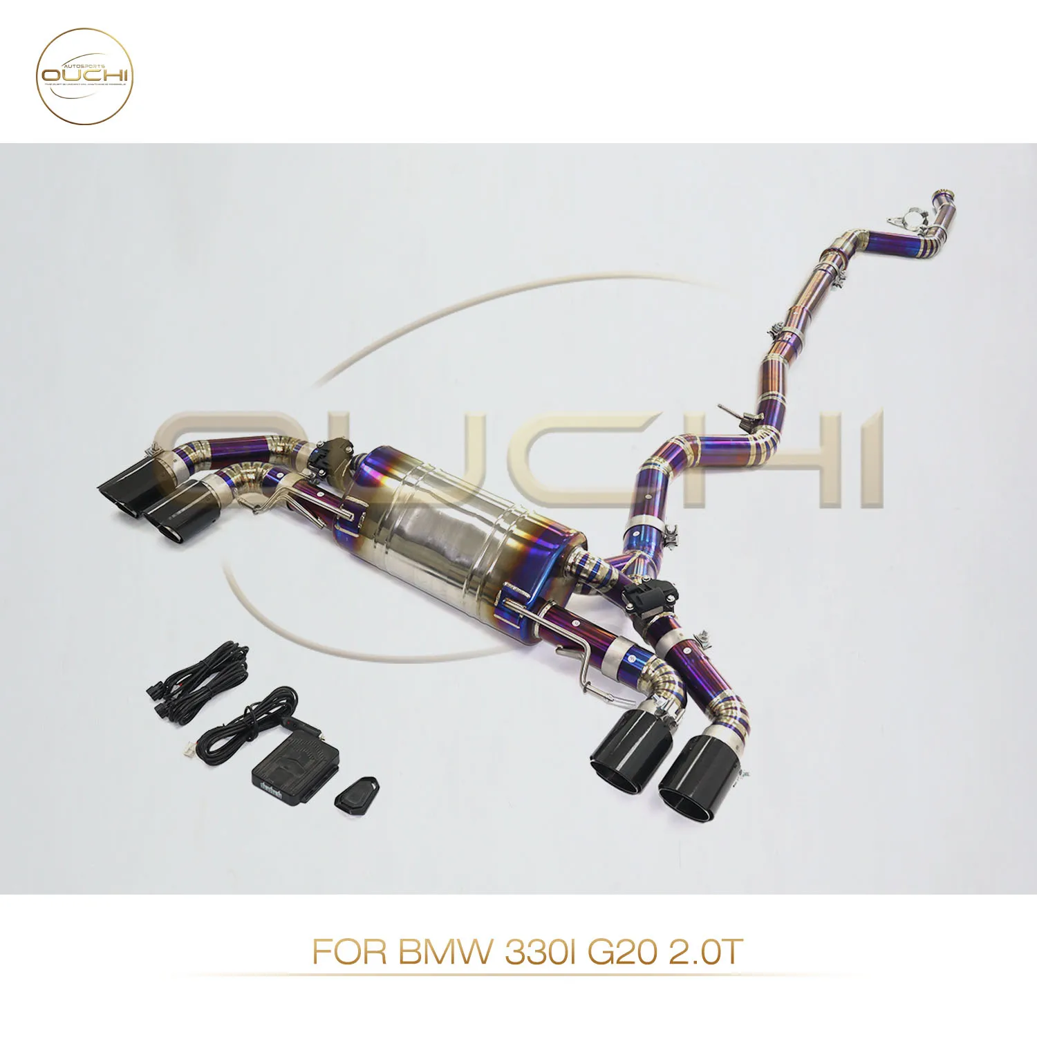 

OUCHI Factory Direct Sales Titanium Allloy Exhaust Catback for BMW 330i G20 2.0T High Performance Muffler With Tips Car Parts