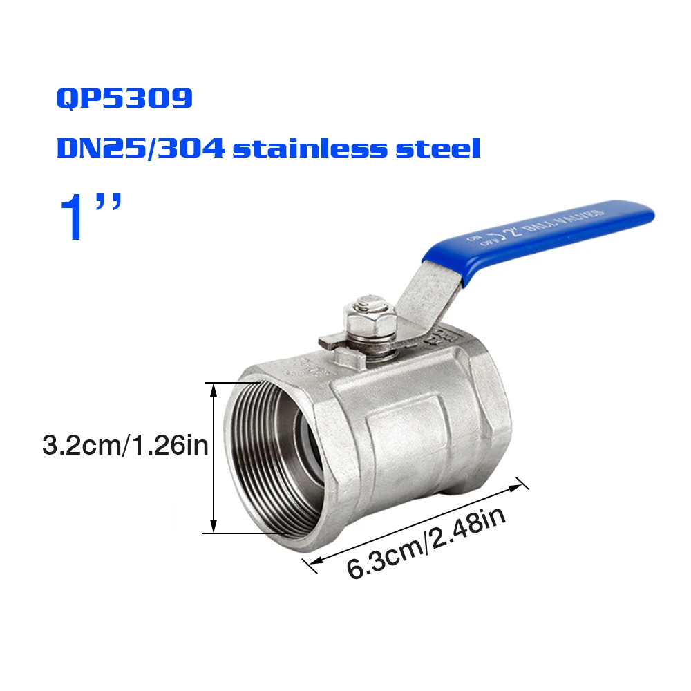 304 Stainless Steel BallValve Ball Valve 1/4