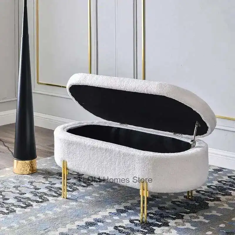

Nordic Shoe Changing Stools Household Door Light Luxury Ottomans Living Room Furniture Bedroom Storage Sofa Bench Shoe Stool 스툴