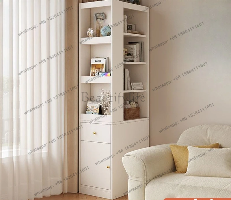 New side seam bookcase side pull sofa side cabinet display storage