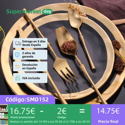 Gold Finish Stainless Steel Cutlery Set SPKLIFEY