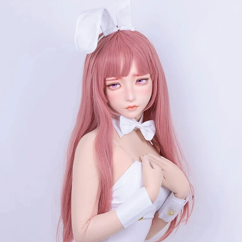 Customize Character Female/Girl Resin Kig Half Head With Anime Cosplay Japanese Cosplay  Adult OR Kigurumi Mask