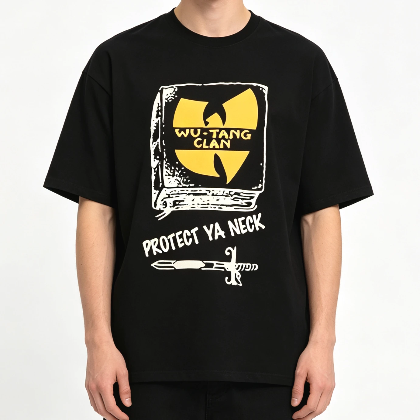 Hot Sale Wu‑Tang Clan Protect Ya Neck Graphic T‑Shirt Unisex Vintage Hip Hop Band Print Short Sleeve Unisex Streetwear T-shirt
