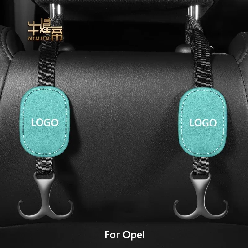 Car Seat Back Suede Metal Hook For Opel Astra Insignia Zafira Meriva Karl Interior Storage Finishing Hanger Articles Accessories