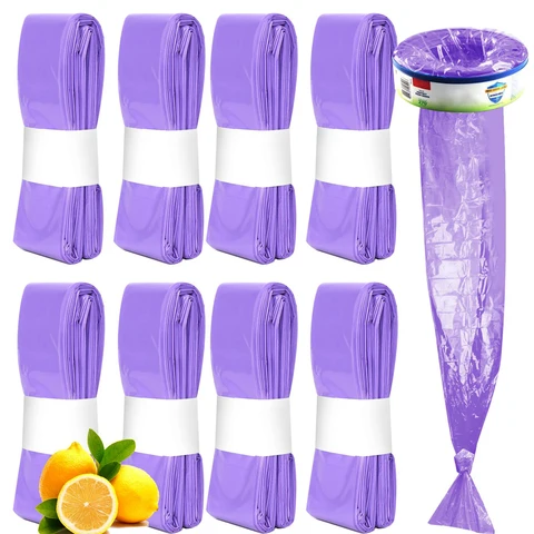 1/5/10 шт. фиолетовые сменные пакеты для подгузников Angelcare Trash, Sangenic Tommee Tippee, Twist&Click, Genie, Munchkin топ 6 пополнение мусорного ящика - №4