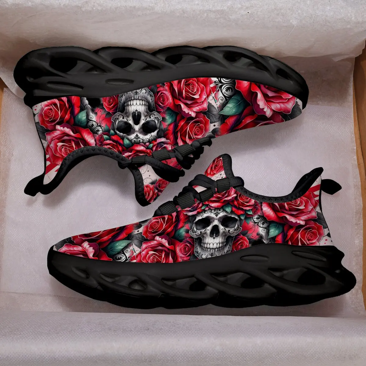

Кроссовки на платформе с крутым рисунком черепа для девочек, туфли на плоской подошве, детские легкие удобные повседневные кроссовки на шнуровке, массивные кроссовки Zapatos