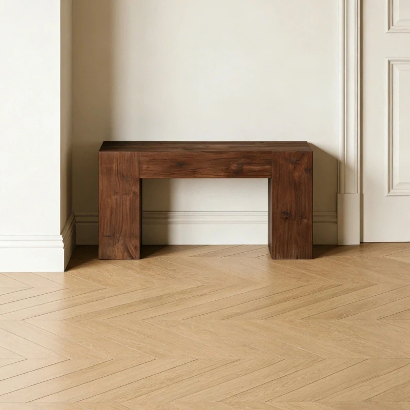 Solid wood shoe changing  simple and modern entrance entrance  storage  advanced rest household bench