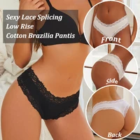 5Pcs/Set Women's Cotton Lace Patchwork Bikini Panties Seamless Low Waist Quality Breathable Brazilian Panty Female Sexy Lingerie - Image 3