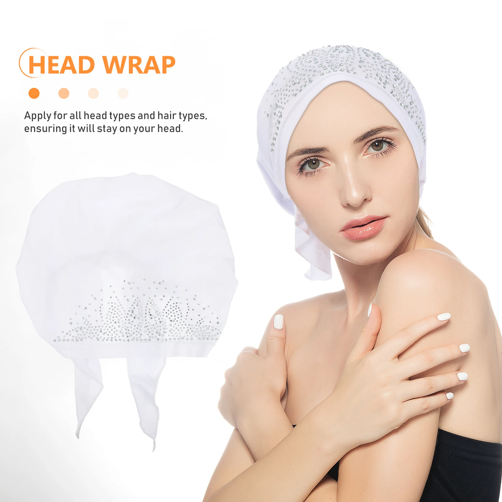 

Chemotherapy Caps Hair Bonnet Night Sleeping Elastic Polyester Headwear Bright Color Fits Most Faces Prevent Hair Loss