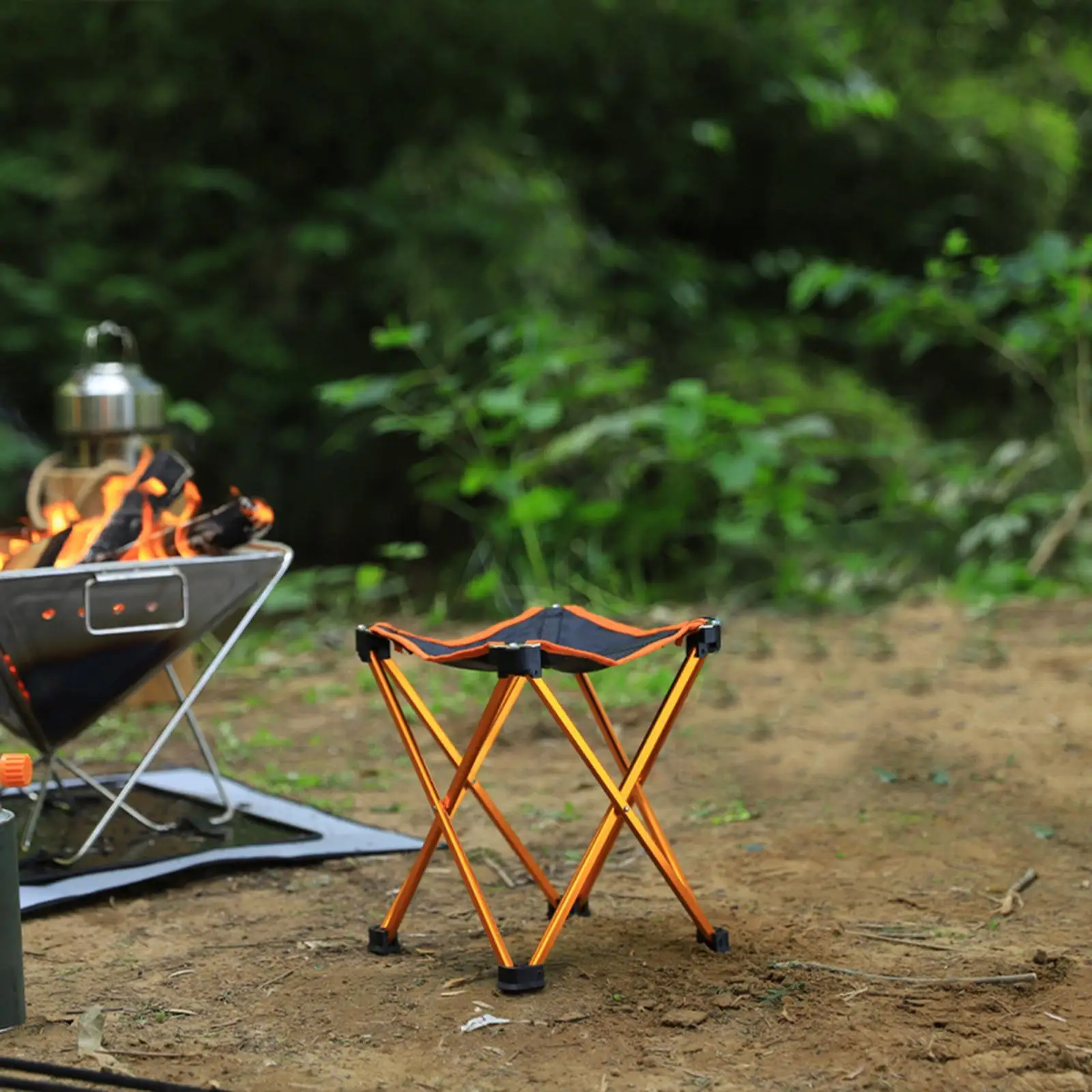 Folding Camping Stool with Storage Bag Compact Multifunction Fishing Stool for