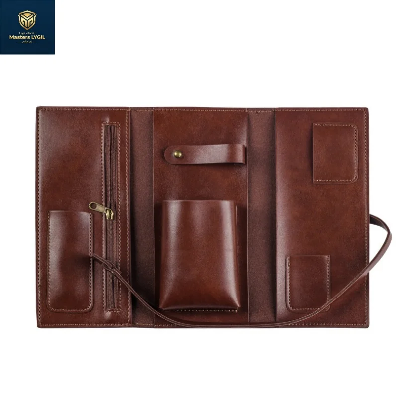 

2026 New Portable Foldable Tobacco Pipe Pouch PU Leather Storage Bag with Humidor Bag for Smoking Accessories Travel Use