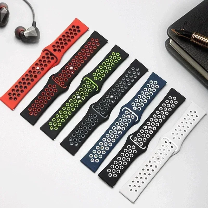 20 22mm Breathable Silicone Strap For Amazfit T-Rex 3 Pro 48mm 44mm Sport Band For Amazfit Bip 6 5 3/Helio/Balance 2/GTS GTR 4 3 view 6