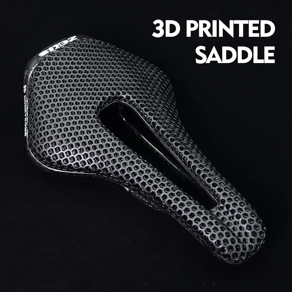 EVOSID 3D Printed Bicycle Saddle Ultralight Carbon Fiber Hollow Comfortable Breathable MTB Gravel Road bike Cycling Seat Parts