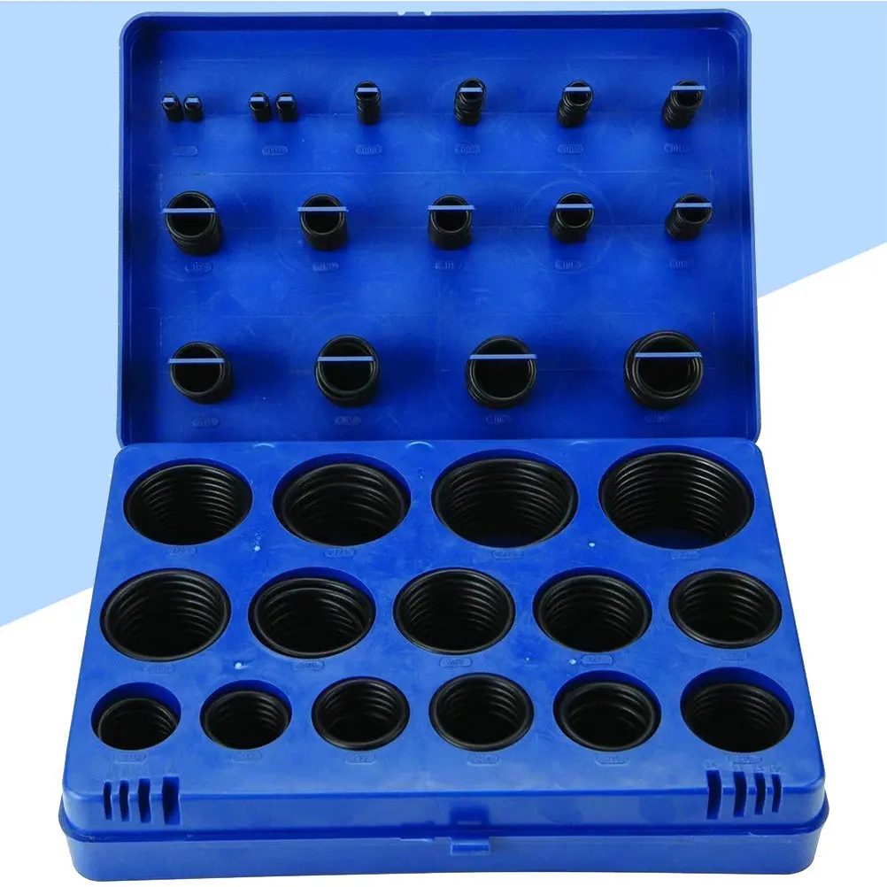 419Pcs O-Ring Repair Set Soft Durable Grommet Assortment for Automotive Boat Rv Hydraulic Pneumatic Ring Kit Ring Assortment