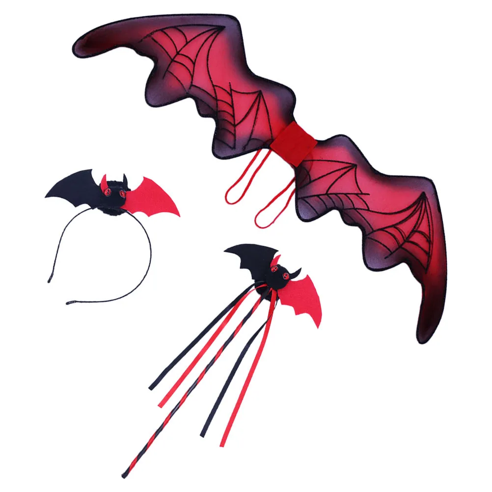 

1 комплект, 1 комплект, повязка на голову с крыльями летучей мыши на Хэллоуин, аксессуары для костюмов для косплея, готическая вечеринка, маскарадное платье