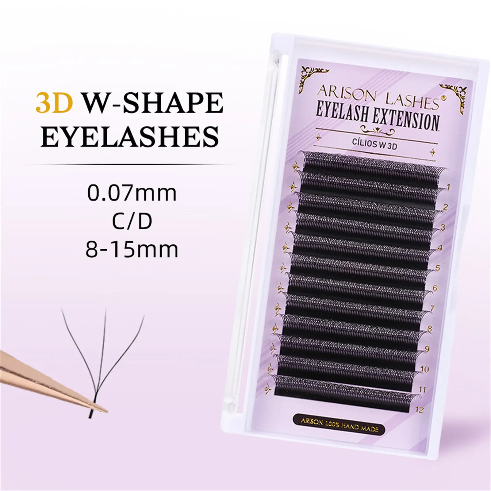 Individual False Eyelashes Grafted Lashes Easy to Use Realistic Look Lash Extension Kit Gift for Friends Family Members PR Sale