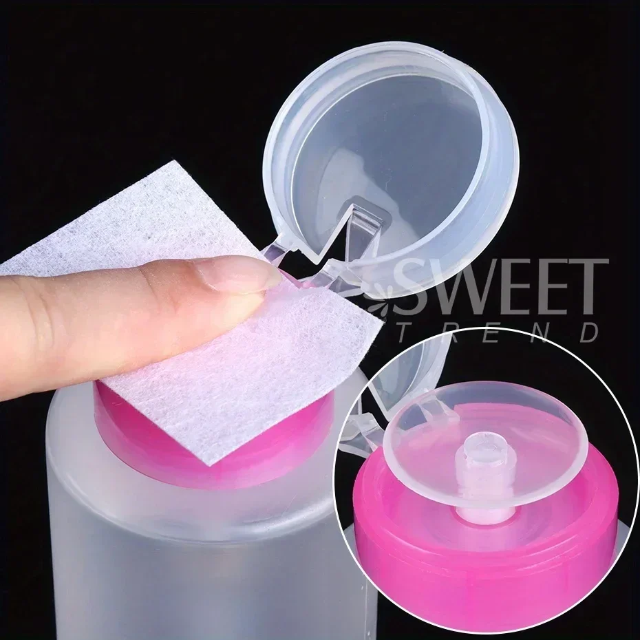 150 ミリリットル空のプレス爪ポリッシュリムーバーボトルポータブルプッシュダウンポンプディスペンサーツール液体容器詰め替えサロンアクセサリー